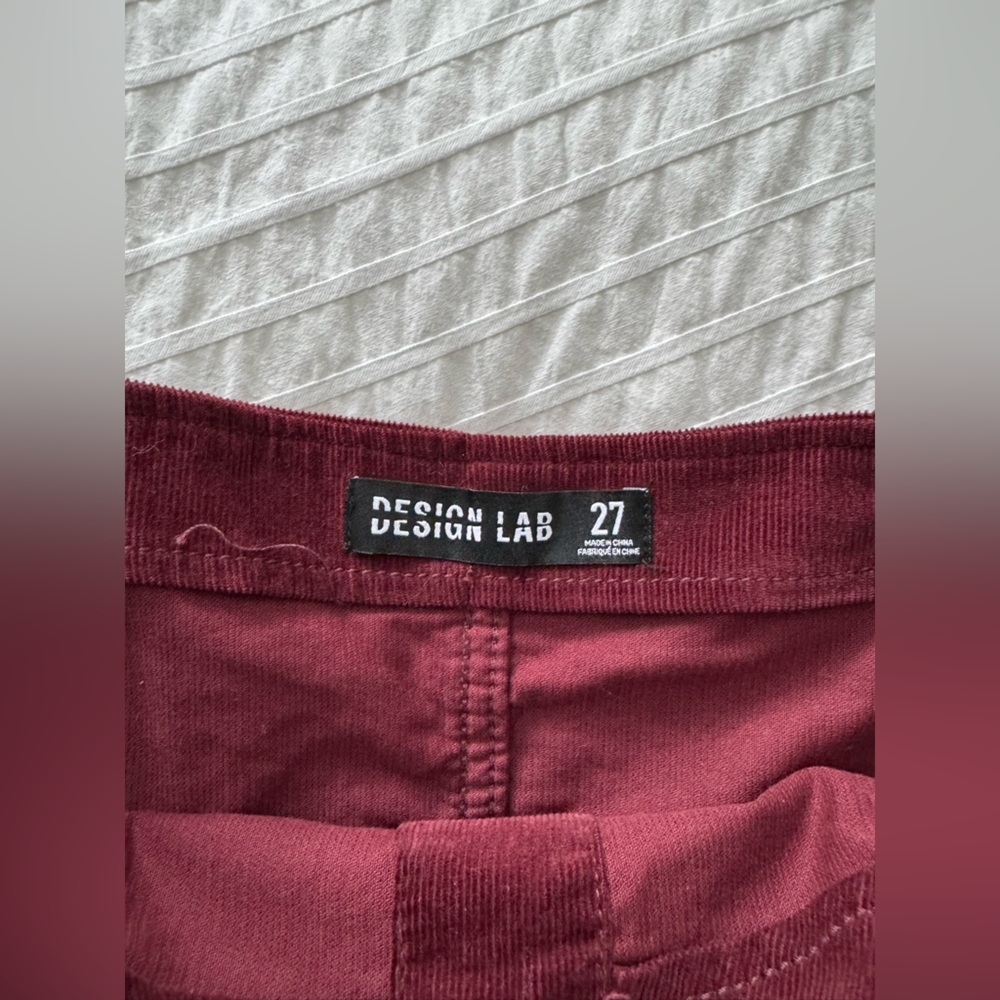 Burgundy Button-Front Skirt - Picture 3 of 3